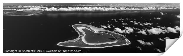 Aerial Panorama Tupai Bora Bora Tahaa South Pacific  Print by Spotmatik 