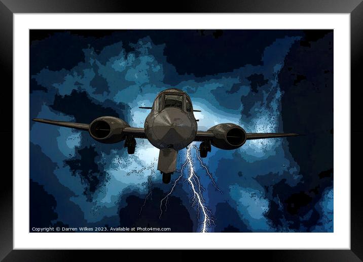 Gloster Meteor F8 Prone Position Framed Mounted Print by Darren Wilkes