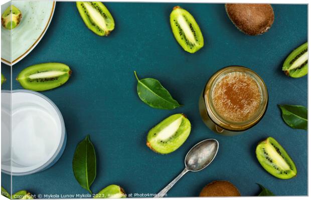 Kiwi jam, dessert Canvas Print by Mykola Lunov Mykola