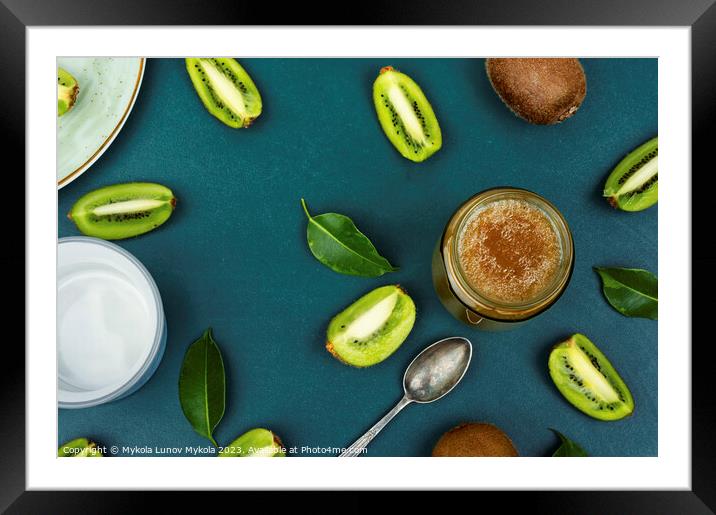 Kiwi jam, dessert Framed Mounted Print by Mykola Lunov Mykola