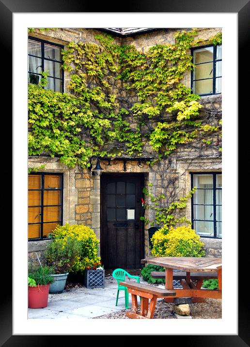 Cotswolds Cottage Bourton on the Water UK Framed Mounted Print by Andy Evans Photos