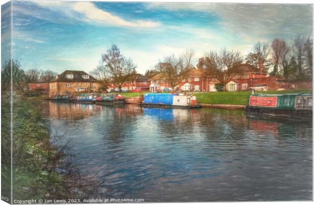 Moored At Hungerford Wharf Canvas Print by Ian Lewis