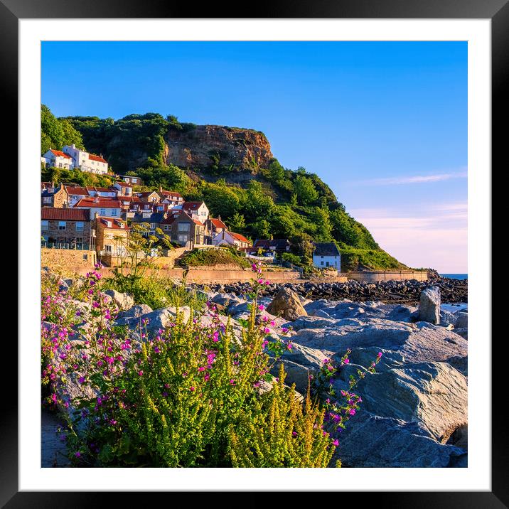 Runswick Bay in Summertime Framed Mounted Print by Tim Hill