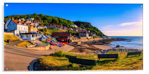 Runswick Bay North Yorkshire Coast Acrylic by Tim Hill