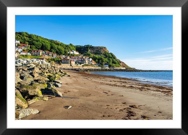 Runswick Bay Yorkshire Cliffside Village Framed Mounted Print by Tim Hill