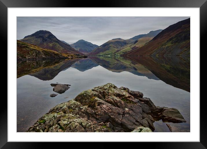 Wast Water Reflections Framed Mounted Print by Steve Smith