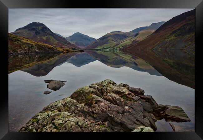 Wast Water Reflections Framed Print by Steve Smith