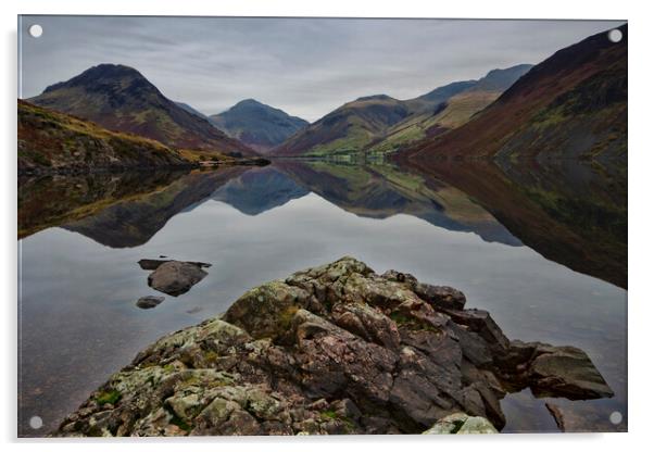 Wast Water Reflections Acrylic by Steve Smith