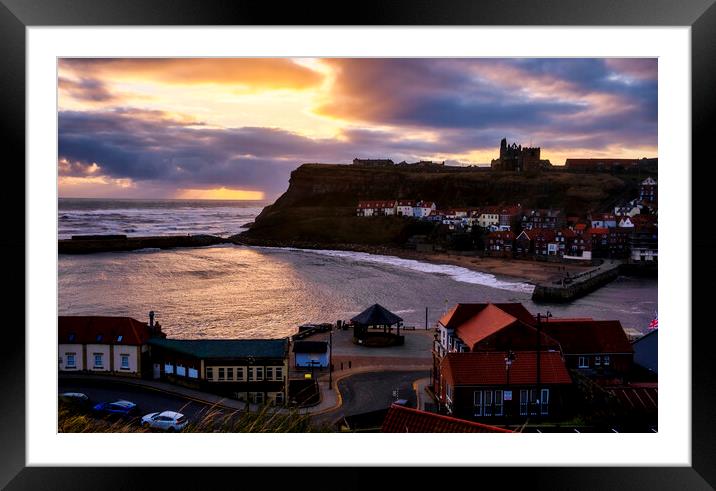 Moody Whitby Sunrise Framed Mounted Print by Tim Hill