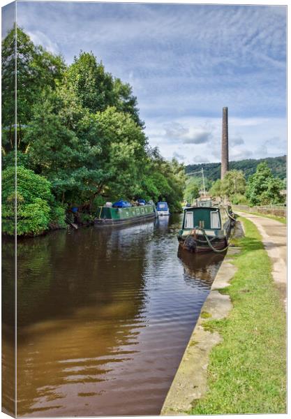 A Peaceful Journey along the Leeds to Rochdale Can Canvas Print by Steve Smith