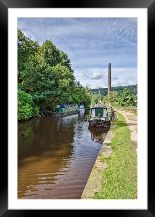 A Peaceful Journey along the Leeds to Rochdale Can Framed Mounted Print by Steve Smith