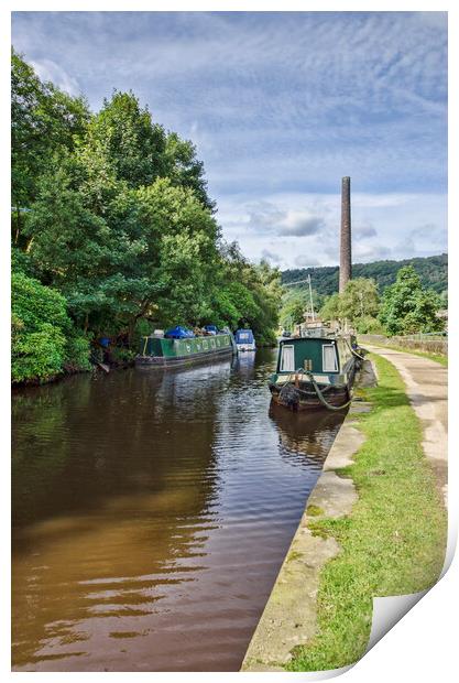 A Peaceful Journey along the Leeds to Rochdale Can Print by Steve Smith