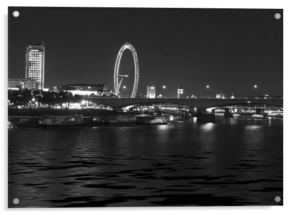 London skyline bw Acrylic by David French