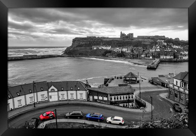 Moody Whitby Sunrise Framed Print by Tim Hill