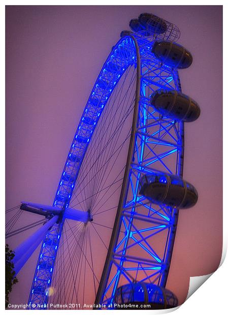 London Eye Print by Neal P