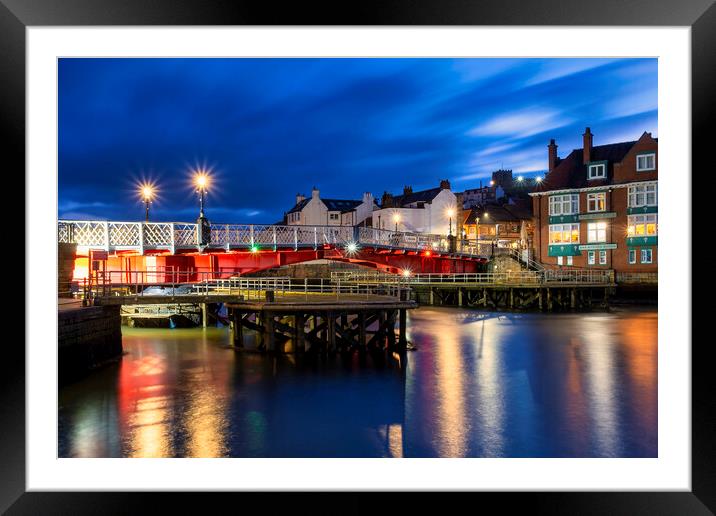 Majestic Whitby Swing Bridge Framed Mounted Print by Tim Hill