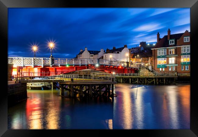 Majestic Whitby Swing Bridge Framed Print by Tim Hill