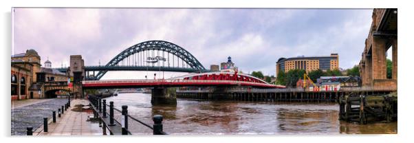 Newcastle Quayside Panoramic Acrylic by Tim Hill