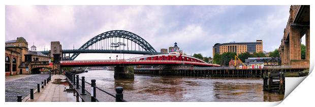 Newcastle Quayside Panoramic Print by Tim Hill