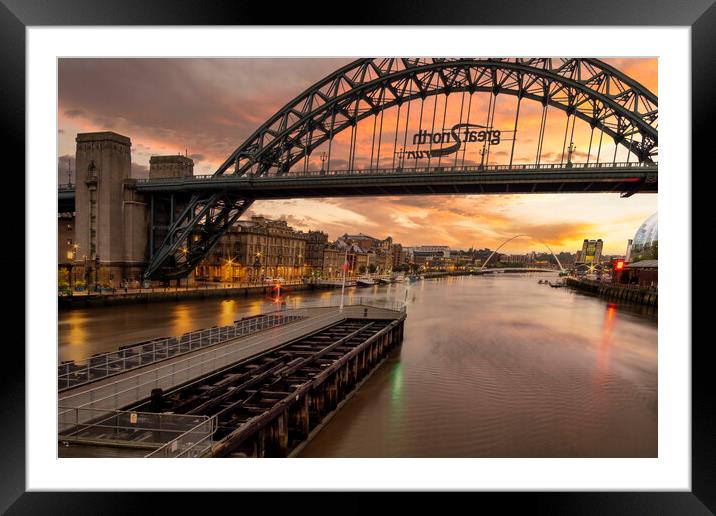 Newcastle Quayside Framed Mounted Print by Tim Hill