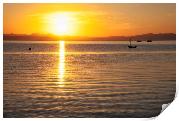 Sunrise over Abersosh Bay Print by Tim Hill
