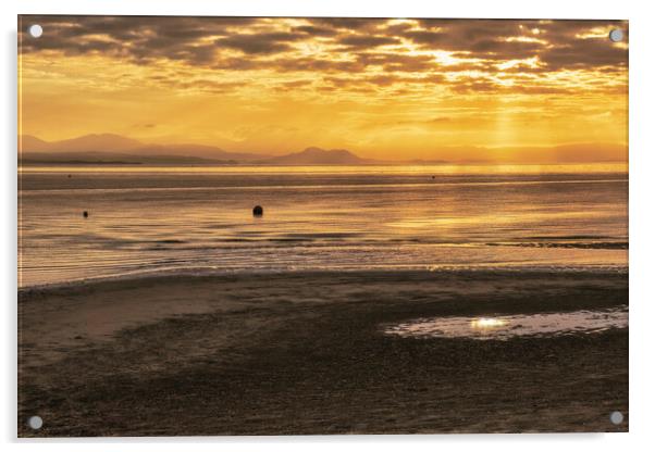 Sunlight over Abersoch Bay Acrylic by Tim Hill