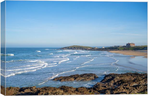 Fistral beach Newquay Canvas Print by kathy white