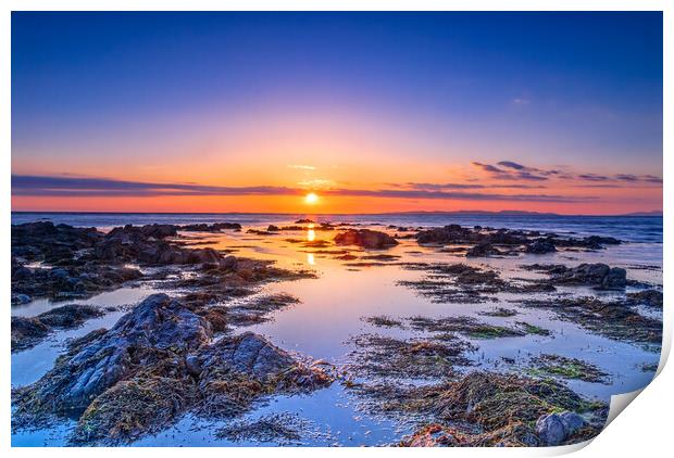Machrihanish Sunset, Kintyre, Argyll, Scotland Print by David Ross