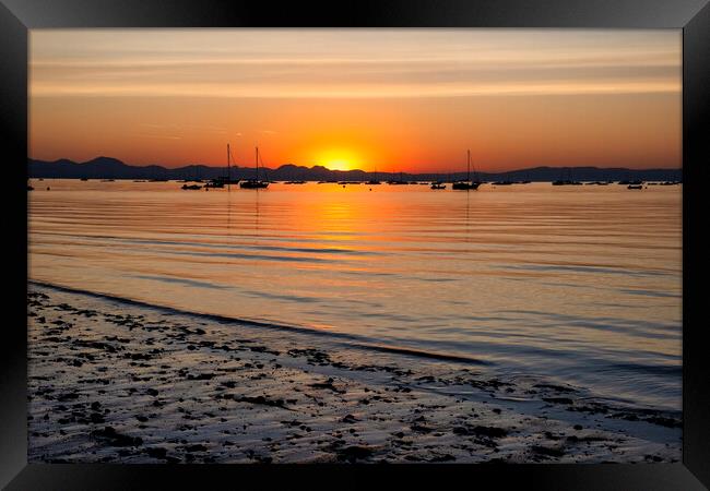 Golden Sunrise over Abersoch Bay Framed Print by Tim Hill