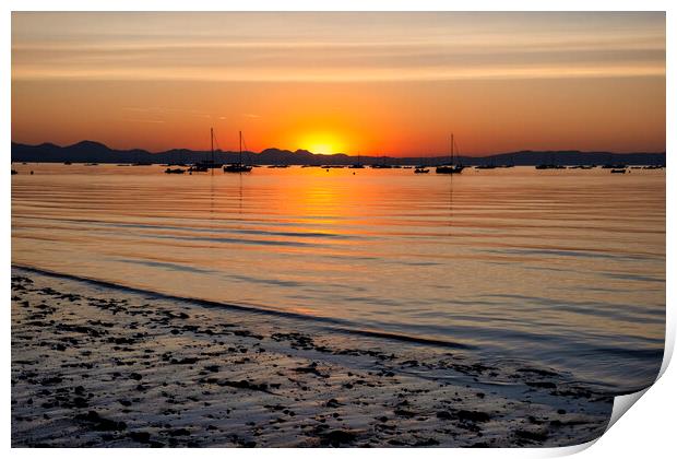Golden Sunrise over Abersoch Bay Print by Tim Hill