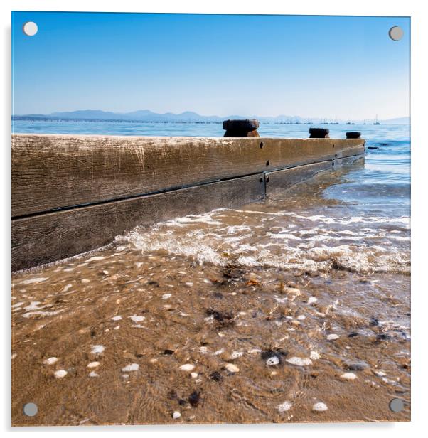 Serene Beachscape Acrylic by Tim Hill