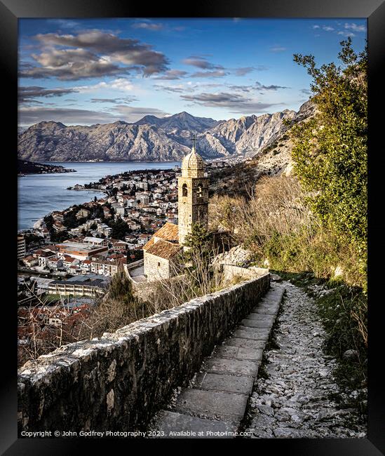 Kotor Walls. Framed Print by John Godfrey Photography