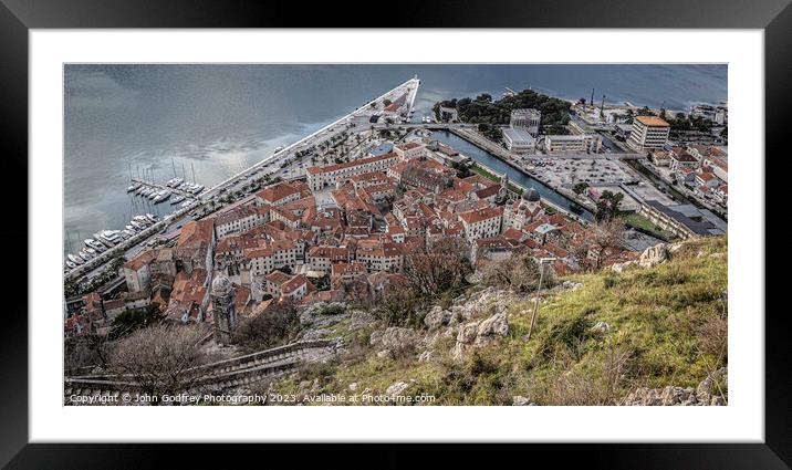 Kotor Old Town Framed Mounted Print by John Godfrey Photography