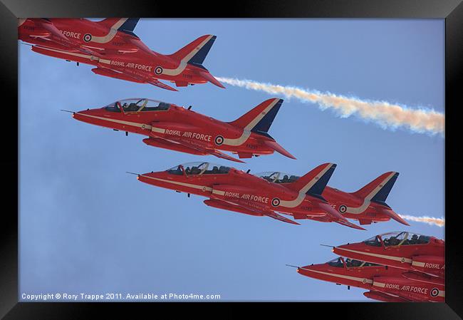 The Red Arrows Framed Print by Rory Trappe