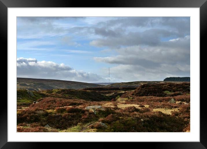 Yorkshire Pennine moors  Framed Mounted Print by Roy Hinchliffe