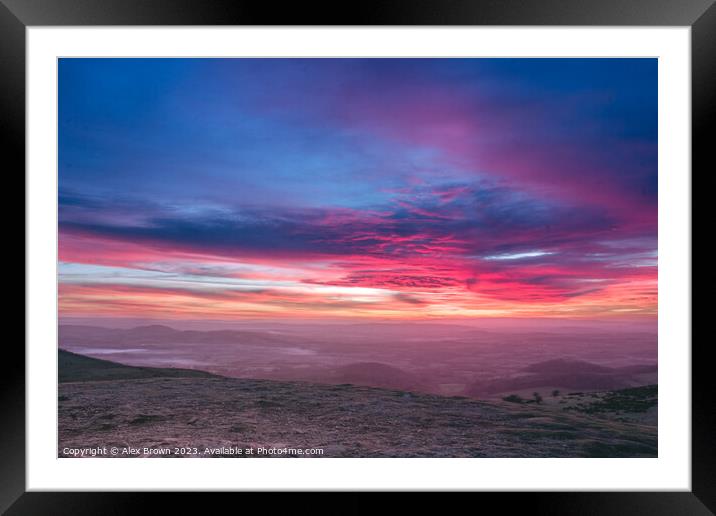 Sunset over the vast expanse Framed Mounted Print by Alex Brown