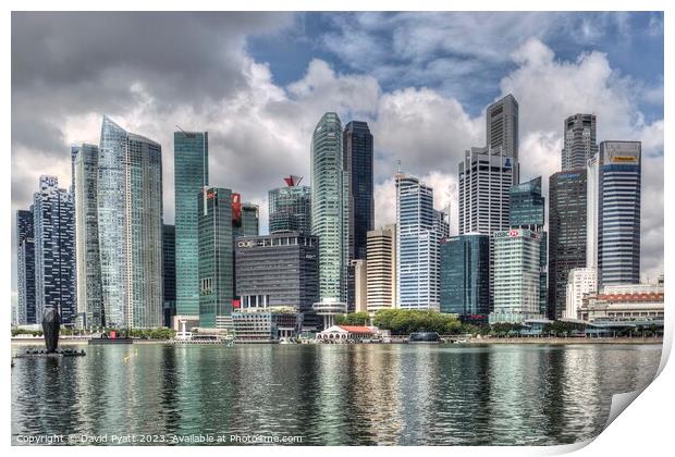 Singapore Business District  Print by David Pyatt