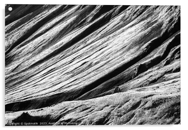 Aerial Wilderness view of Iceland Landmannalaugar National Park  Acrylic by Spotmatik 