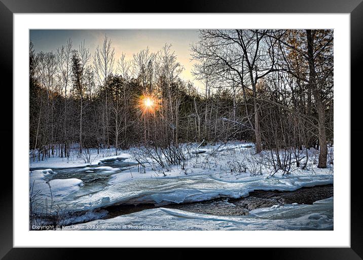 Winter Sunbeam Serenade Framed Mounted Print by Ken Oliver