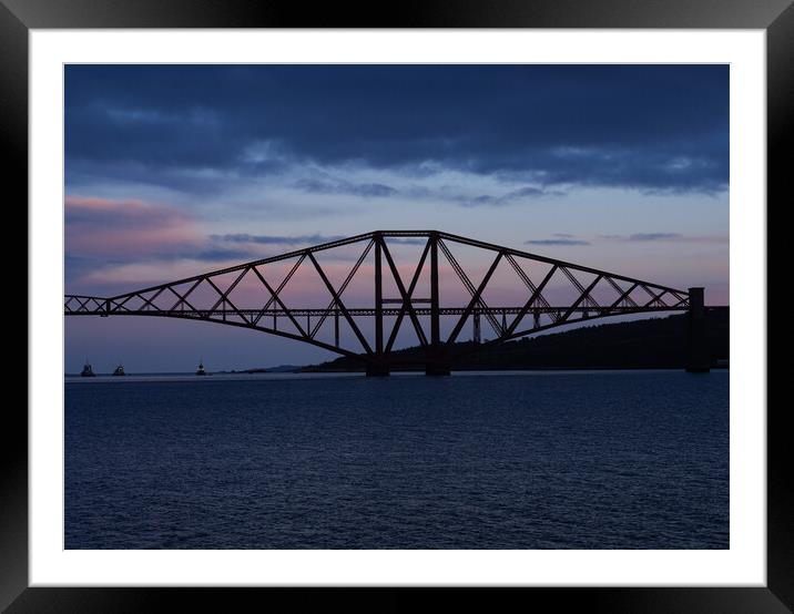 Forth Rail Bridge Sunset Framed Mounted Print by Emma Dickson