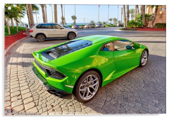 Lamborghini Supercar Dubai Acrylic by David Pyatt