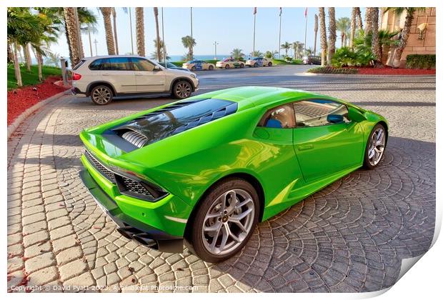 Lamborghini Supercar Dubai Print by David Pyatt