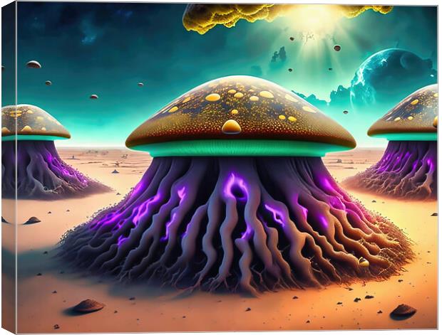 Fungus Kingdom Canvas Print by Roger Mechan