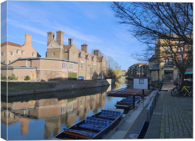 Majestic view of Magdalene College Canvas Print by Simon Hill