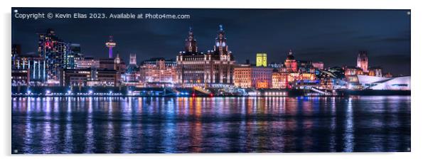 Liverpool waterfront Acrylic by Kevin Elias