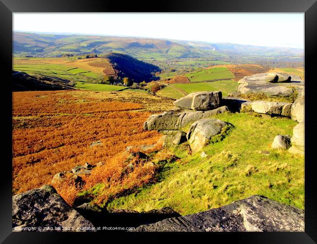 Hope Valley, Derbyshire. Framed Print by john hill