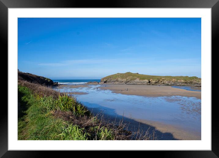 Mawgan Porth,Newquay Framed Mounted Print by kathy white