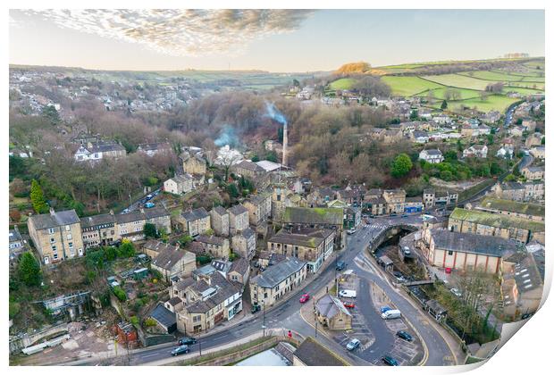 Holmfirth Print by Apollo Aerial Photography