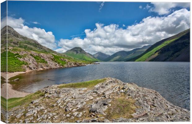 Majestic Wast Water in Summer Canvas Print by Steve Smith