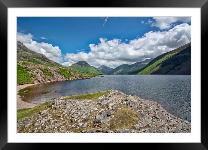 Majestic Wast Water in Summer Framed Mounted Print by Steve Smith